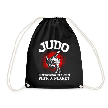 Judo Judoka Judo Geschenk für Judo - Turnbeutel - Schwarz - Vorne