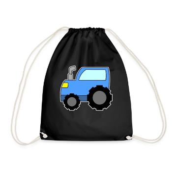 Bleu tracteur - Sac de sport léger - noir - Devant
