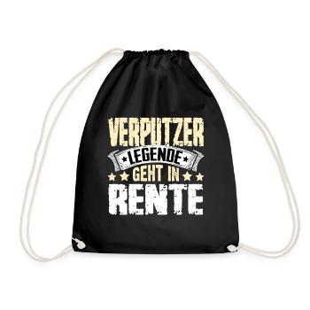 Plasterer legend retires - Drawstring Bag - black - Front