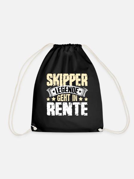 Skipper Legende Geht In Rente - Turnbeutel - Schwarz