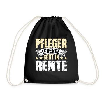 Nurse legend retires - Drawstring Bag - black - Front