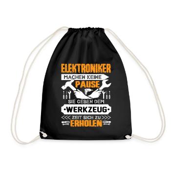 Les électroniciens ne prennent pas de pause - Sac de sport léger - noir - Devant