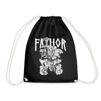 Viking Papa Vathor Père Puissant Guerrier - Sac de sport léger - noir - Devant