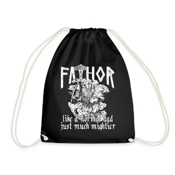 Viking Papa Vathor Père nordique puissant - Sac de sport léger - noir - Devant