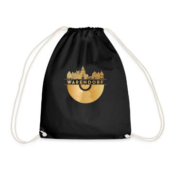 Vinyl Record Disco Music Skyline-Warendorf - Drawstring Bag - black - Front