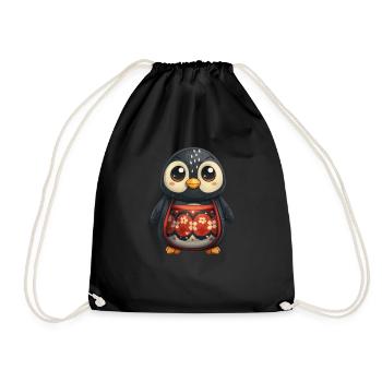 Pingouin Maneki Neko Pingouin Kawaii japonais Niedl - Sac de sport léger - noir - Devant
