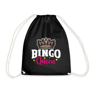 Bingo Queen - Drawstring Bag - black - Front