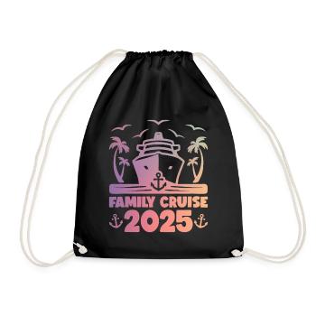Croisière Vacances 2025 Croisière en famille - Sac de sport léger - noir - Devant
