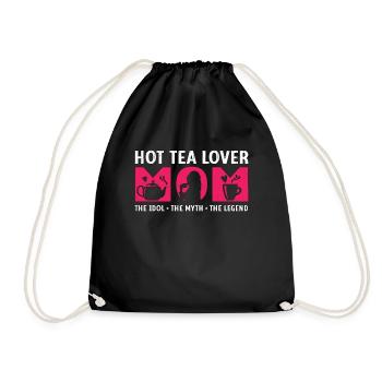 Hot Tea Lover Mom The Idol The Myth Teacup Lover - Drawstring Bag - black - Front