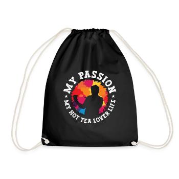 Amateur de thé chaud Ma passion Mon thé chaud à la camomille - Sac de sport léger - noir - Devant