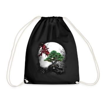 Fairy Tale Mythical Creature Dragon Dragon Fairy Tale Character Myth - Drawstring Bag - black - Front