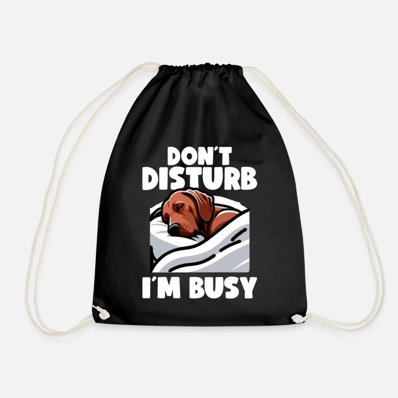 Rhodesian Ridgeback Dog Rhodesian Ridgebacks - Drawstring Bag - black