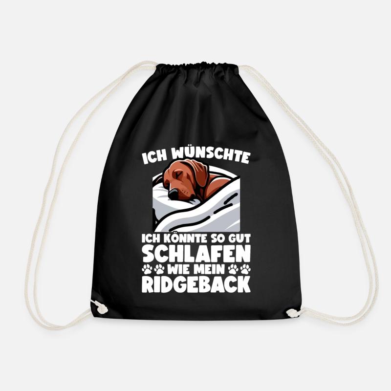 Rhodesian Ridgeback Hund Rhodesian Ridgebacks - Turnbeutel - Schwarz