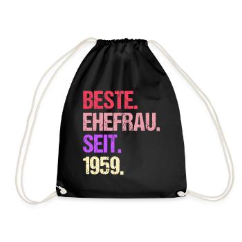Meilleure épouse de la Saint-Valentin depuis 1959 - Sac de sport léger - noir - Devant