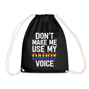 Ne me fais pas utiliser la voix de mon papa - Sac de sport léger - noir - Devant