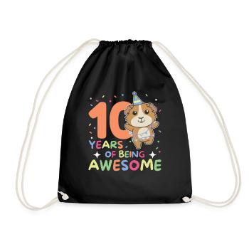 Cochon d’Inde pour les enfants de 10 ans - Sac de sport léger - noir - Devant
