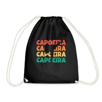 Texte Capoeira Rétro Ginga Capoeirista Danse - Sac de sport léger - noir - Devant