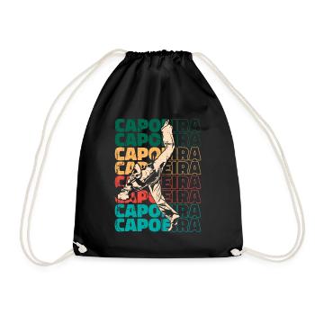 Texte Capoeira Rétro Ginga Capoeirista Danse - Sac de sport léger - noir - Devant