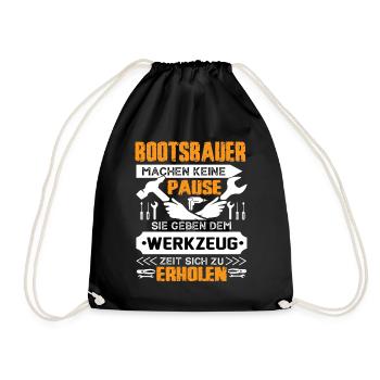 Boat builders don't take a break - Drawstring Bag - black - Front