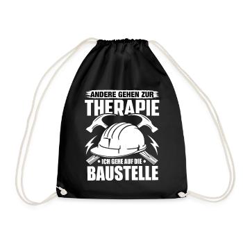 Craft Craftsman Craftsman Humor Construction Site - Drawstring Bag - black - Front