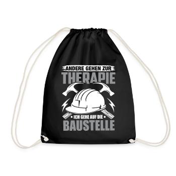 Craft Craftsman Craftsman Humor Construction Site - Drawstring Bag - black - Front
