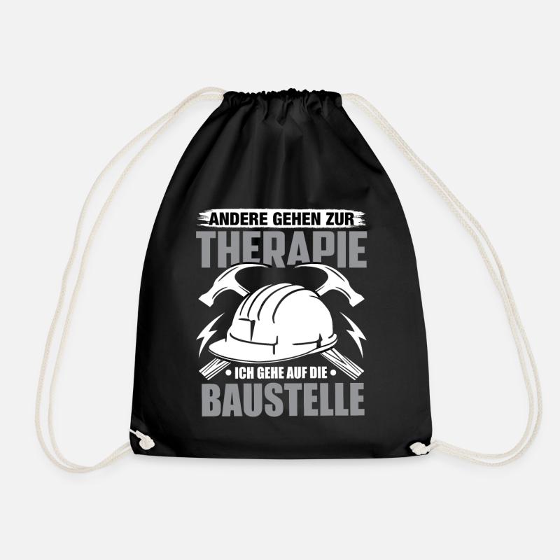 Handwerk Handwerker Handwerker Humor Baustelle - Turnbeutel - Schwarz