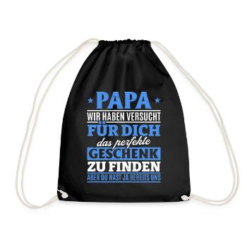 Papa, tu nous as déjà le cadeau parfait - Sac de sport léger - noir - Devant