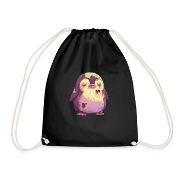 Pinguin Halloween Pinguin Niedlich - Turnbeutel - Schwarz - Vorne