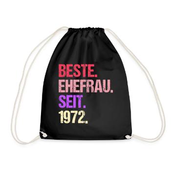 Meilleure épouse de la Saint-Valentin depuis 1972 - Sac de sport léger - noir - Devant