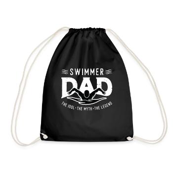 Nageur Papa L’idole Le mythe L’entraîneur de natation - Sac de sport léger - noir - Devant