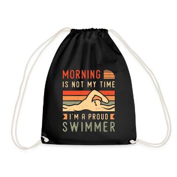 Le matin du nageur n’est pas mon heure pour les amateurs de natation - Sac de sport léger - noir - Devant