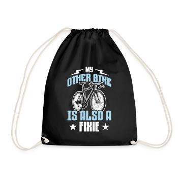 Cycliste Mon autre vélo est aussi un vélo de route Fixie - Sac de sport léger - noir - Devant