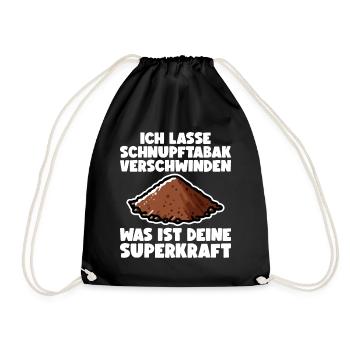 Schnupftabak Schnupfer Schnupftabak Dose - Turnbeutel - Schwarz - Vorne