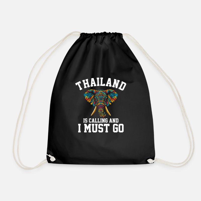 Thailand is calling and i must go - Turnbeutel - Schwarz