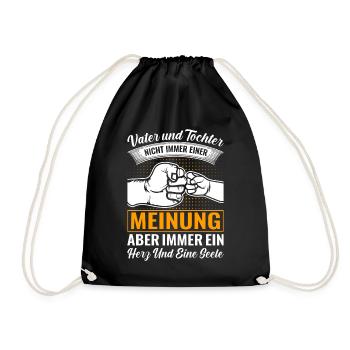 Père et fille - Idées de fête des pères pour les pères pères - Sac de sport léger - noir - Devant