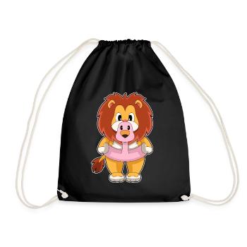 Lion Flamingo - Drawstring Bag - black - Front