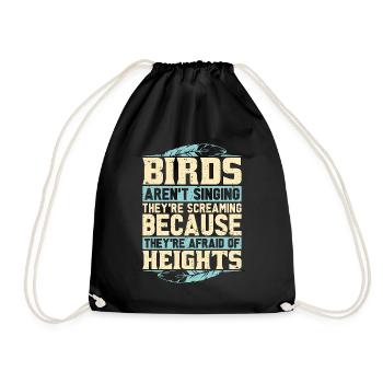 Observation des oiseaux : les oiseaux ne chantent pas, ils observent les oiseaux - Sac de sport léger - noir - Devant