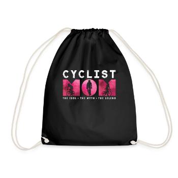 Cyclist Mom The Idol The Myth Loves Mountain - Turnbeutel - Schwarz - Vorne