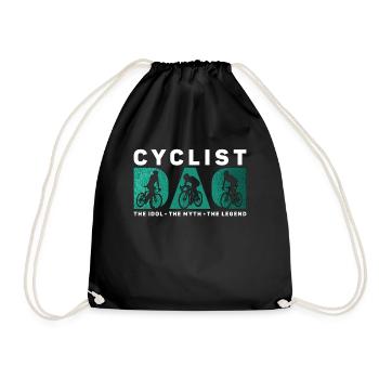 Papa cycliste L’idole Le mythe Le vététiste - Sac de sport léger - noir - Devant