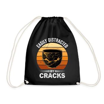 Conception japonaise de réparation de l’or Kintsukuroi - Sac de sport léger - noir - Devant