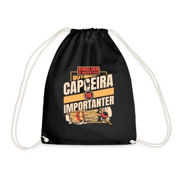 L’éducation est importante, mais la capoeira l’est - Sac de sport léger - noir - Devant