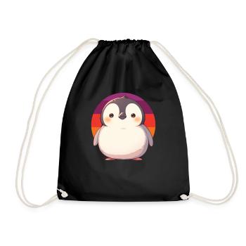 Pingouin Kawaii Pingouin mignon - Sac de sport léger - noir - Devant