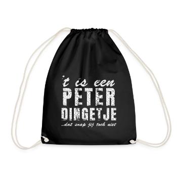 Design de chemise avec le nom Peter, personnalisé - Sac de sport léger - noir - Devant