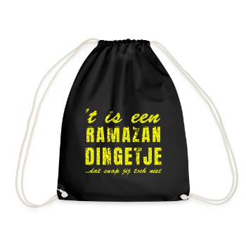 Personalisiertes Zitat Shirt Design Ramazan - Turnbeutel - Schwarz - Vorne