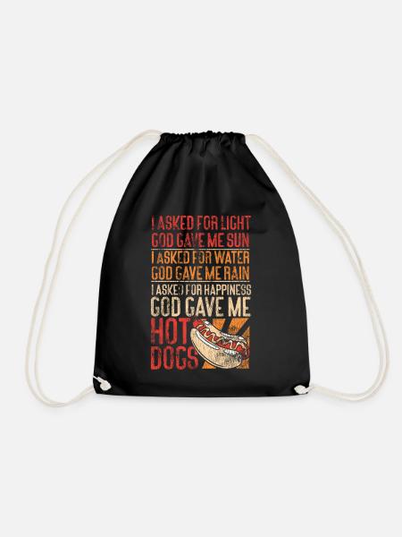 Hot Dog Adult I Asked For Light - Turnbeutel - Schwarz