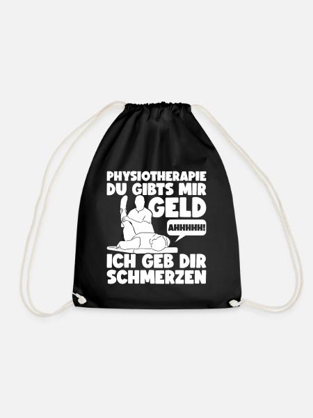 Physiotherapie Physiotherapeuten Physiotherapeut - Turnbeutel - Schwarz
