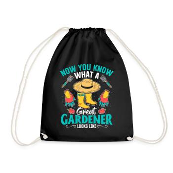 Gardener - Now you know what a great gardener look - Turnbeutel - Schwarz - Vorne