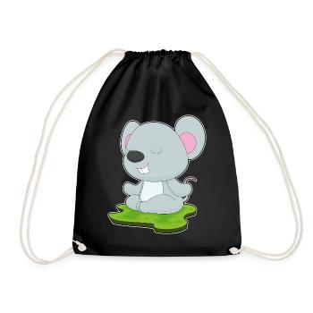 Maus Yoga Fitness Meditation - Turnbeutel - Schwarz - Vorne