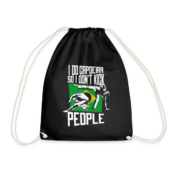 I Do Capoeira So I Don't Kick People Ginga Dance - Drawstring Bag - black - Front