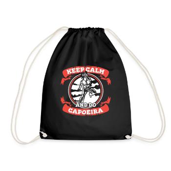 Restez calme et faites de la Capoeira Capoeirista Ginga Dance - Sac de sport léger - noir - Devant